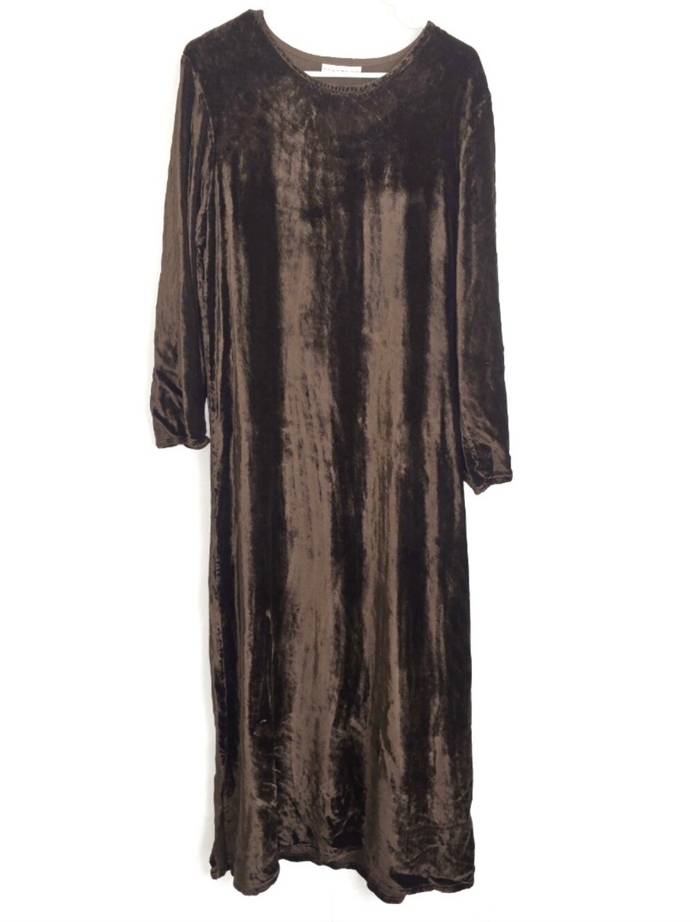 BRYN WALKER Lagenlook Velvet Long Sleeve Maxi Dress M